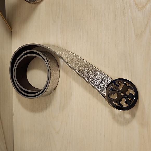 Tory Burch Miller Reva Belt in Silver - Picture 4 of 13